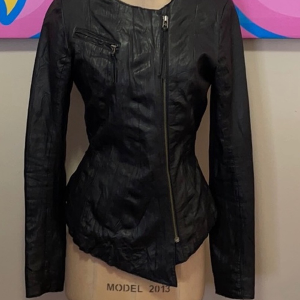 Kate Moss Leather Coat Jacket.